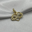 #D10219 - Dije Corazón Infinito Con Piedra Zirconia Oro 10K - K01/1.1