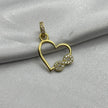 #D10221 - Dije Corazón Infinito Piedra Zirconia Oro 10K - K01/1.0