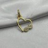#D10221 - Dije Corazón Infinito Piedra Zirconia Oro 10K - K01/1.0