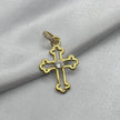#D10228 - Dije Cruz Con Piedra Zirconia Oro 10K - K01/1.3