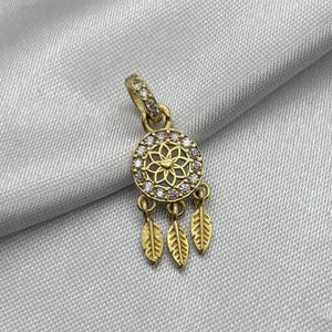 #D10230 - Dije Atrapasueños Con Piedra Zirconia Oro 10K - K01/1.6