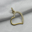 #D10232 - Dije Corazón Con Piedra De Zirconia Oro 10K - K01/1.3