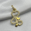 #D10233 - Dije Corazones Con Piedras De Zirconia Oro 10K - K01/1.4