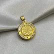 #D10244 - Dije/Medalla San Benito Con Piedra Zirconia Oro 10K - I02/1.3