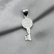 #D174 - Dije De Llave De San Benito Plata - CE1.7