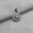 #D175 - Dije Circular Flor Piedra Zirconia Plata - LL0.9