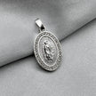 #D185 - Dije/Medalla Virgen De Guadalupe Con Piedra Zirconia Plata - F1.8