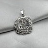 #D189 - Dije XV's Años De Plata Y Piedra Zirconia - F2.3