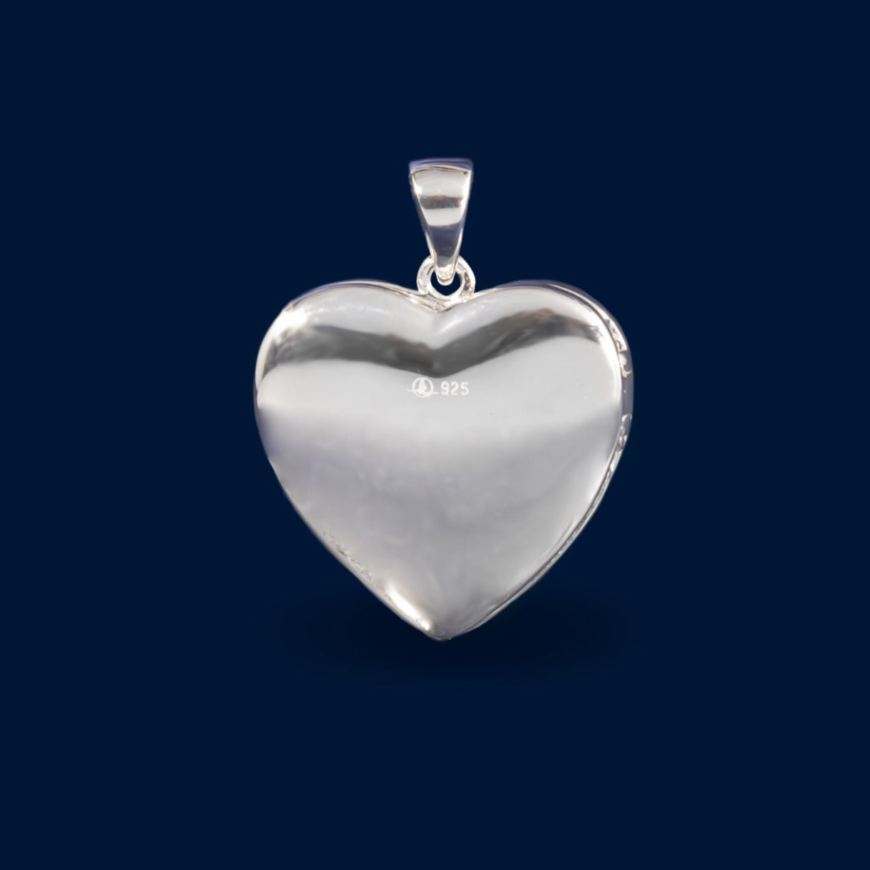 #D201 - Dije/Relicario De Corazón Con Piedra Zirconia Plata - MI4.0