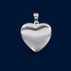 #D201 - Dije/Relicario De Corazón Con Piedra Zirconia Plata - MI4.0