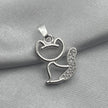 #D230 - Dije Gato/Gatito Piedra Zirconia Plata - F1.7