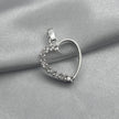 #D293 - Dije Corazón Con Piedra De Zirconia Plata - F1.6