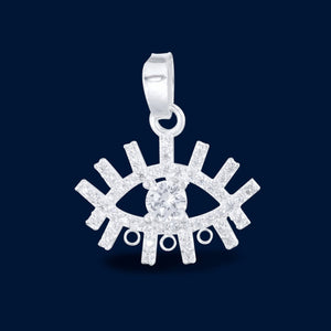 #D318 - Dije Ojo Con Piedra De Zirconia Plata - LL1.3