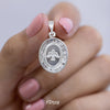 #D526 - Dije Espíritu Santo con Piedra Zirconia Plata - F1.9