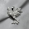 #D324 - Dije De Gallo Con Piedra Zirconia Plata - F3.3