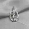 #D346 - Dije San Judas Tadeo Piedra Zirconia Plata - LL1.6