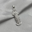 #D361 - Dije Virgen María Desatadora/Desatanudos Con Piedra Zirconia Plata - LL7.4