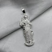 #D361 - Dije Virgen María Desatadora/Desatanudos Con Piedra Zirconia Plata - LL7.4