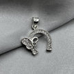 #D395 - Dije Herradura De Caballo Con Mariposa Y Piedra Zirconia Plata - ZC2.3