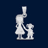 #D414 - Dije Familiar Mamá y Niño o Niña Plata - LL1.4