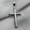 #D425 - Dije Cruz Forma Cilíndrica Plata - LL1.5