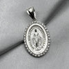 #D426 - Dije Virgen De Los Milagros Piedra Zirconia Plata - LL3.9