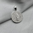 #D472 - Dije Virgen Guadalupe Piedra Zirconia Plata - F3.1