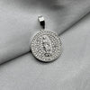 #D472 - Dije Virgen Guadalupe Piedra Zirconia Plata - F3.1