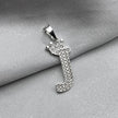 #D593 - Dije Letras Con Corona Y Piedra Zirconia Plata - ZC2.5