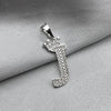 #D593 - Dije Letras Con Corona Y Piedra Zirconia Plata - ZC2.5