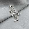 #D593 - Dije Letras Con Corona Y Piedra Zirconia Plata - ZC2.5