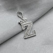 #D593 - Dije Letras Con Corona Y Piedra Zirconia Plata - ZC2.5