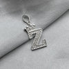 #D593 - Dije Letras Con Corona Y Piedra Zirconia Plata - ZC2.5