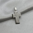 #D607 - Dije De Cruz Con Piedra Zirconia Plata - B09/1.4