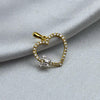#DX10107 - Dije Corazón Con Mariposa Y Diamante Natural Oro 10K - LX210