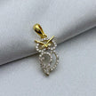 #DX10101 - Dije Búho Con Diamante Natural Oro 10K - MX255