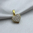 #DX10102 - Dije Corazón Con Diamante Natural Oro 10K - MX190