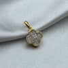 #DX10103 - Dije Trébol Tipo Van Cleef Con Diamante Natural Oro 10K - MX170