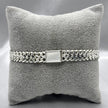 #ESC129 - Esclava Petatillo/Tejido Doble Cubana Plata - 8.5 mm - A11/20.7
