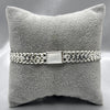 #ESC129 - Esclava Petatillo/Tejido Doble Cubana Plata - 8.5 mm - A11/20.7