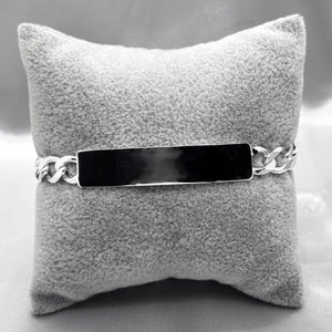 #ESC241 - Esclava Barbada De Plata - 200 - 8.5 mm - A06/21.6