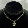 #G10128 - Gargantilla Tortuga Con Piedra Zirconia Oro 10K - I19/2.2