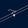 #G171 - Gargantilla Con Piedra Zirconia Plata - MI3.1