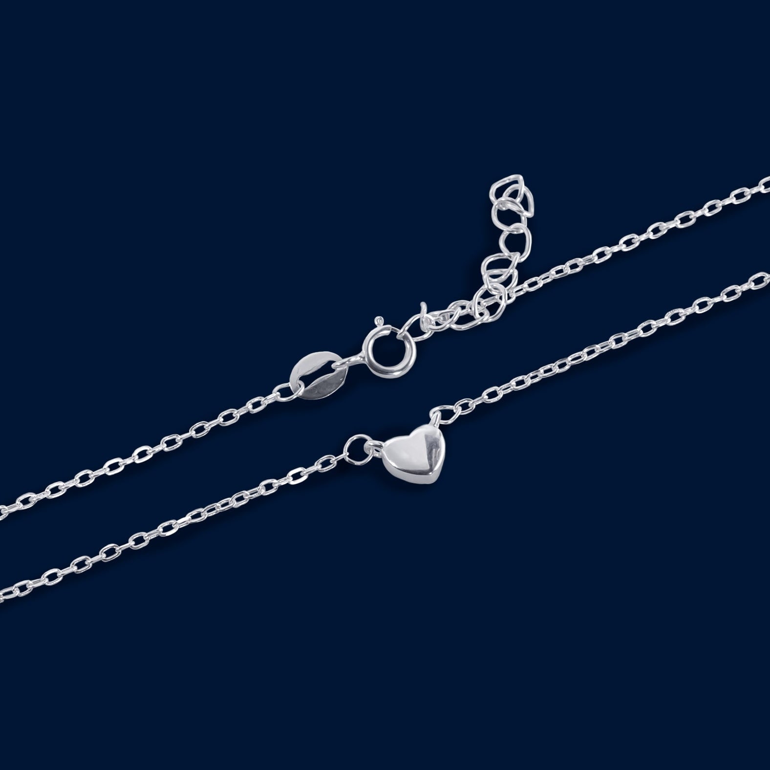 #G175 - Gargantilla Corazón Plata - MI1.9