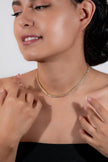 #GOL114 - Gargantilla De Piedras De Oro Laminado De 18k