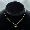 #G14X101 - Gargantilla Gota/Pera Con Diamante Natural Oro 14K - SX380