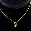 #G14X101 - Gargantilla Gota/Pera Con Diamante Natural Oro 14K - SX380