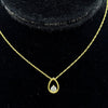 #G14X101 - Gargantilla Gota/Pera Con Diamante Natural Oro 14K - SX380