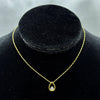 #G14X101 - Gargantilla Gota/Pera Con Diamante Natural Oro 14K - SX380