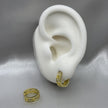 #H10107 - Huggie Tipo Cartier Piedra Zirconia Oro 10K - I04/2.8